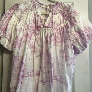 Purple Toile Top